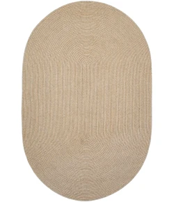 Homespice Decor Ultra Durable Braided Biscuit Tan 305671 6 ft. X 9 ft. Oval Rug