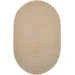 Homespice Decor Ultra Durable Braided Biscuit Tan 305671 6 ft. X 9 ft. Oval Rug