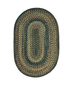 Homespice Decor Ultra Durable Braided Black Forest Black 303028 4 ft. X 6 ft. Oval Rug