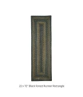 Homespice Decor Ultra Durable Braided Black Forest Black 329028 22 in. X 72 in. Rect Rug