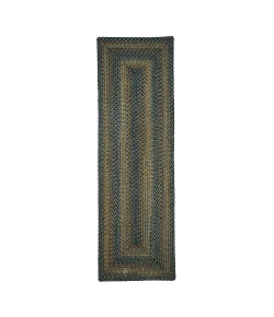 Homespice Decor Ultra Durable Braided Black Forest Black 329028 22 in. X 72 in. Rect Rug