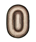 Homespice Decor Ultra Durable Braided Black Mist Black 303080 4 ft. X 6 ft. Oval Rug