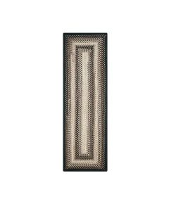 Homespice Decor Ultra Durable Braided Black Mist Black 329080 22 in. X 72 in. Rect Rug