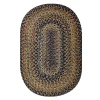Homespice Decor Ultra Durable Braided Black Forest Black 321022 20 in. X 30 in. Oval Rug