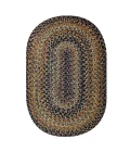 Homespice Decor Ultra Durable Braided Black Forest Black 300027 27 in. X 45 in. Oval Rug