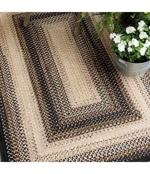 Homespice Decor Ultra Durable Braided Black Mist Black 310088 27 in. X 45 in. Rect Rug