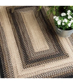 Homespice Decor Ultra Durable Braided Black Mist Black 315083 6 ft. X 9 ft. Rect Rug