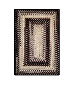 Homespice Decor Ultra Durable Braided Black Mist Black 310088 27 in. X 45 in. Rect Rug