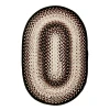 Homespice Decor Ultra Durable Braided Black Mist Black 300089 27 in. X 45 in. Oval Rug
