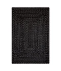 Homespice Decor Ultra Durable Braided Black 313577 4 ft. X 6 ft. Rect Rug