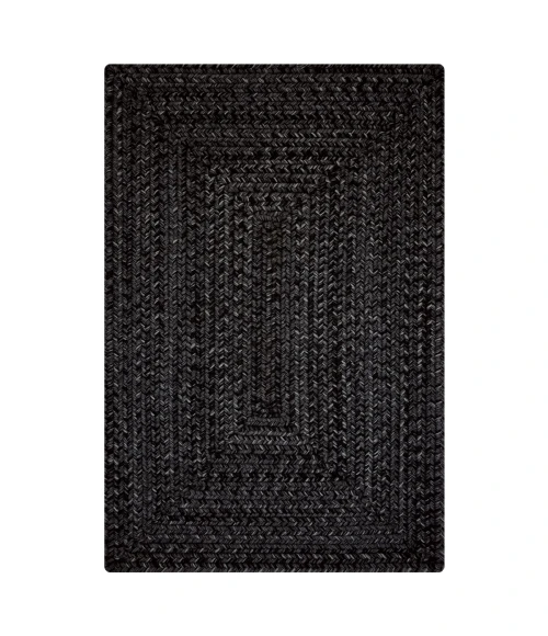 Homespice Decor Ultra Durable Braided Black 315571 6 ft. X 9 ft. Rect Rug
