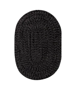 Homespice Decor Ultra Durable Braided Black 321572 20 in. X 30 in. Oval Rug