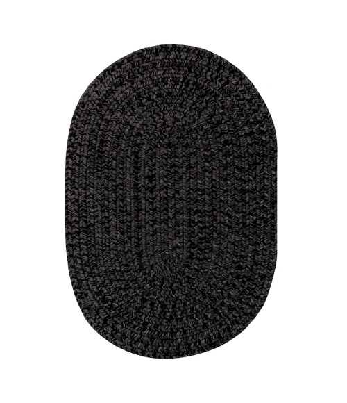 Homespice Decor Ultra Durable Braided Black 321572 20 in. X 30 in. Oval Rug