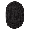 Homespice Decor Ultra Durable Braided Black 300577 27 in. X 45 in. Oval Rug