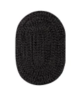 Homespice Decor Ultra Durable Braided Black 300577 27 in. X 45 in. Oval Rug