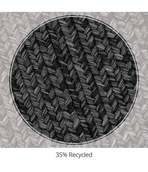 Homespice Decor Ultra Durable Braided Black 322579 20 in. X 30 in. Rect Rug