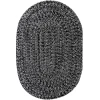 Homespice Decor Ultra Durable Braided Black 304575 5 ft. X 8 ft. Oval Rug