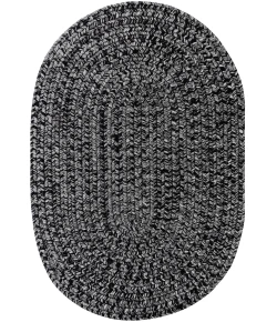 Homespice Decor Ultra Durable Braided Black 305572 6 ft. X 9 ft. Oval Rug