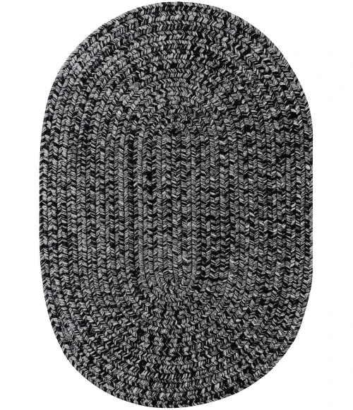 Homespice Decor Ultra Durable Braided Black 306579 8 ft. X 10 ft. Oval Rug