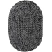 Homespice Decor Ultra Durable Braided Black 305572 6 ft. X 9 ft. Oval Rug