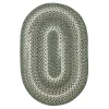 Homespice Decor Ultra Durable Braided Cedar Ridge Green 321978 20 in. X 30 in. Oval Rug