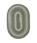 Homespice Decor Ultra Durable Braided Cedar Ridge Green 300874 27 in. X 45 in. Oval Rug
