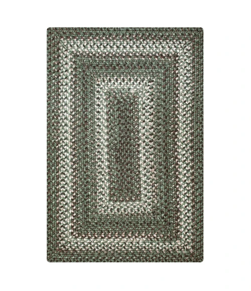Homespice Decor Ultra Durable Braided Cedar Ridge Green 315878 6 ft. X 9 ft. Rect Rug