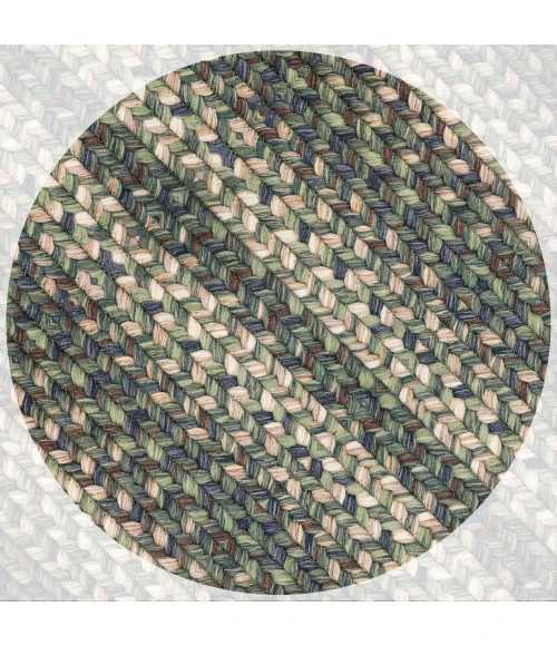 Homespice Decor Ultra Durable Braided Cedar Ridge Green 300874 27 in. X 45 in. Oval Rug