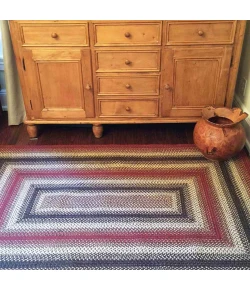 Homespice Decor Jute Braided Chester Red 505712 6 ft. X 9 ft. Oval Rug