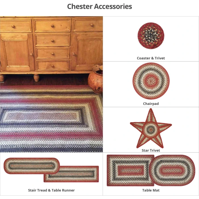 Homespice Decor Jute Braided Chester Red 512710 27 in. X 45 in. Rect Rug