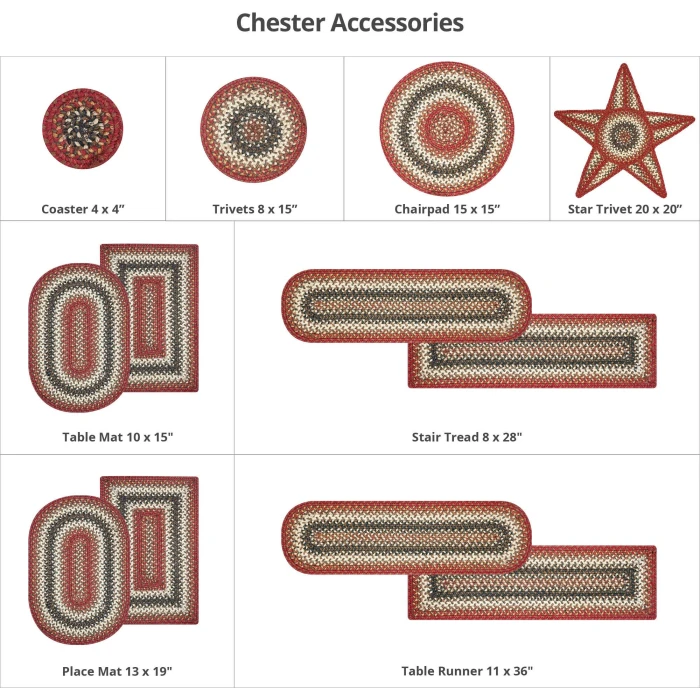 Homespice Decor Jute Braided Chester Red 514714 5 ft. X 8 ft. Rect Rug