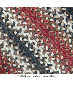 Homespice Decor Jute Braided Chester Red 519719 22 in. X 72 in. Rect Rug