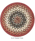 Homespice Decor Jute Braided Accessories Chester Red 240025PS 8 in. Set of 3 Round Rug
