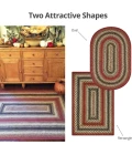 Homespice Decor Jute Braided Chester Red 502711 27 in. X 45 in. Oval Rug