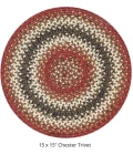 Homespice Decor Jute Braided Accessories Chester Red 240033PS 15 in. Set of 2 Round Rug
