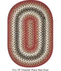 Homespice Decor Jute Braided Accessories Chester Red 240057PS 13 in. X 19 in. Set of 4 Oval Rug