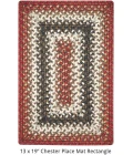 Homespice Decor Jute Braided Accessories Chester Red 240073PS 13 in. X 19 in. Set of 4 Rect Rug