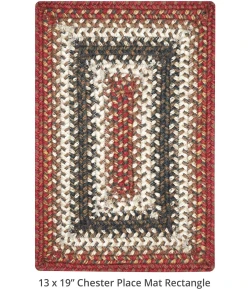 Homespice Decor Jute Braided Accessories Chester Red 240073PS 13 in. X 19 in. Set of 4 Rect Rug