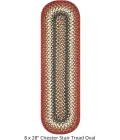 Homespice Decor Jute Braided Accessories Chester Red 240101PS 8 in. X 28 in. Set of 2 Oval Rug