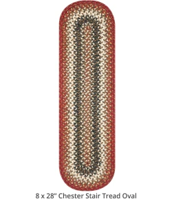 Homespice Decor Jute Braided Accessories Chester Red 240101PS 8 in. X 28 in. Set of 2 Oval Rug