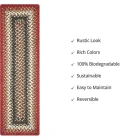 Homespice Decor Jute Braided Accessories Chester Red 240149PS 8 in. X 28 in. Set of 13 Rect Rug