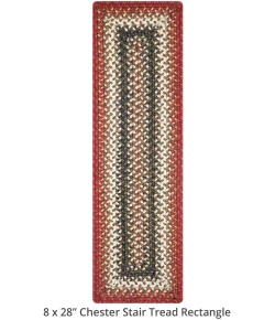 Homespice Decor Jute Braided Accessories Chester Red 240149PS 8 in. X 28 in. Set of 13 Rect Rug