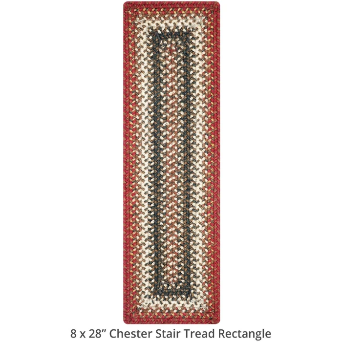 Homespice Decor Jute Braided Accessories Chester Red 240149PS 8 in. X 28 in. Set of 13 Rect Rug