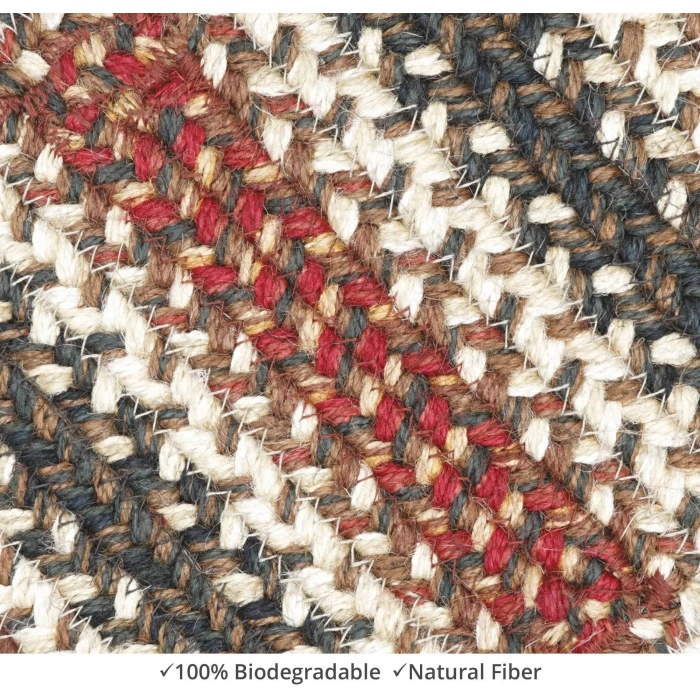 Homespice Decor Jute Braided Accessories Chester Red 240149PS 8 in. X 28 in. Set of 13 Rect Rug