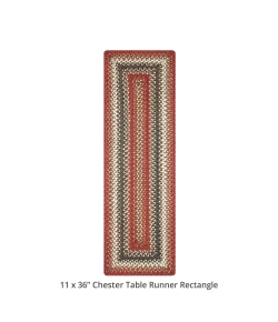 Homespice Decor Jute Braided Accessories Chester Red 572714 11 in. X 36 in. Rect Rug