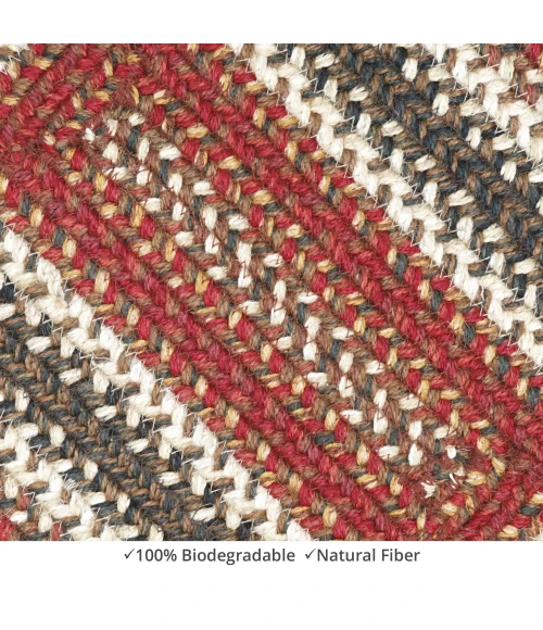 Homespice Decor Jute Braided Accessories Chester Red 572714 11 in. X 36 in. Rect Rug