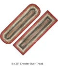 Homespice Decor Jute Braided Accessories Chester Red 240149PS 8 in. X 28 in. Set of 13 Rect Rug