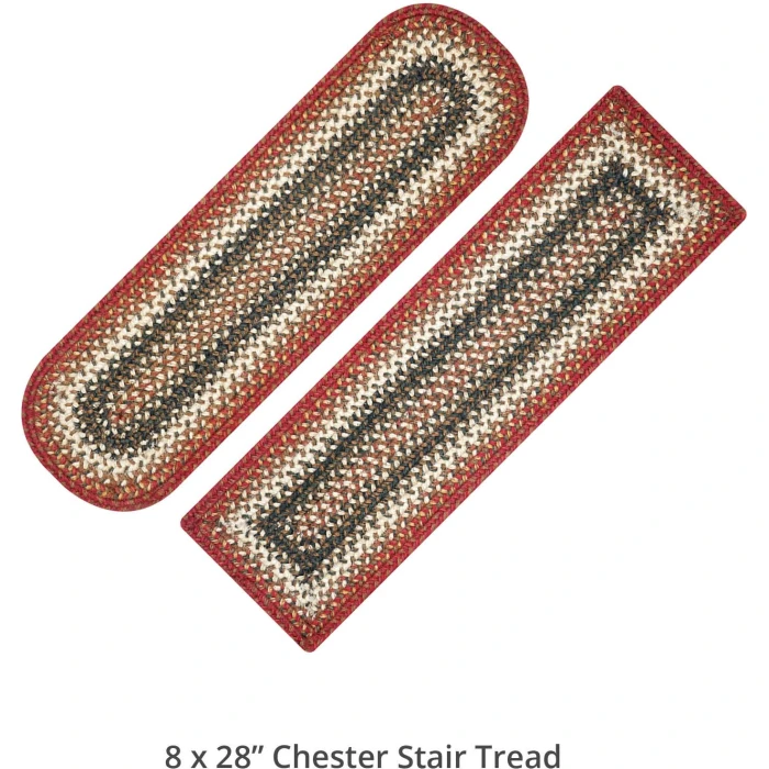 Homespice Decor Jute Braided Accessories Chester Red 240133PS 8 in. X 28 in. Set of 13 Oval Rug