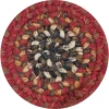 Homespice Decor Jute Braided Accessories Chester Red 240009PS 4 in. Set of 6 Round Rug