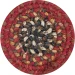 Homespice Decor Jute Braided Accessories Chester Red 240009PS 4 in. Set of 6 Round Rug